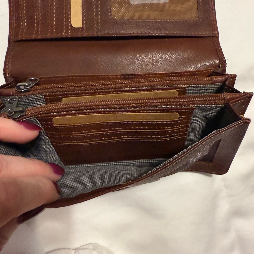 NWT Spikes & Sparrow Brown Leather Wallet - Picture 5 of 16